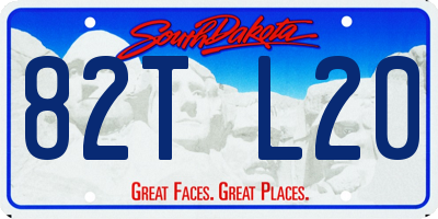 SD license plate 82TL20