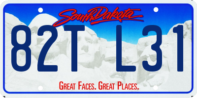 SD license plate 82TL31
