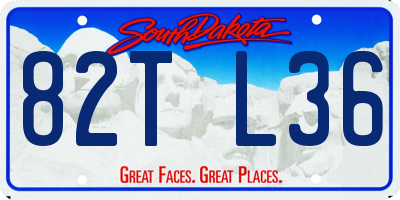 SD license plate 82TL36