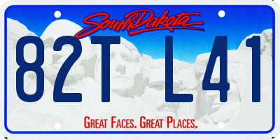 SD license plate 82TL41