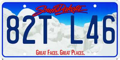 SD license plate 82TL46