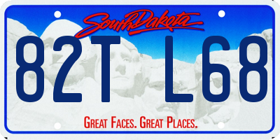 SD license plate 82TL68