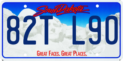 SD license plate 82TL90
