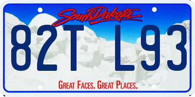 SD license plate 82TL93