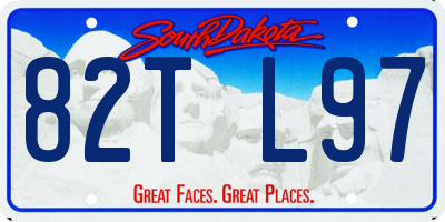 SD license plate 82TL97