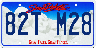 SD license plate 82TM28