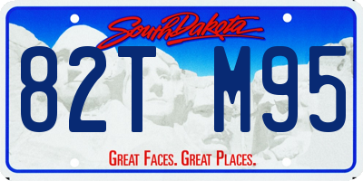 SD license plate 82TM95