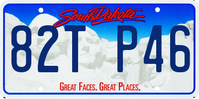 SD license plate 82TP46
