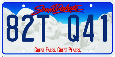 SD license plate 82TQ41