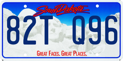 SD license plate 82TQ96