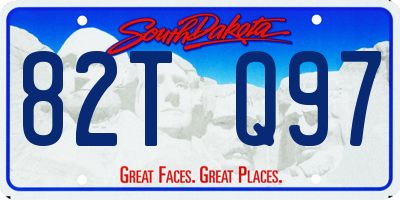 SD license plate 82TQ97