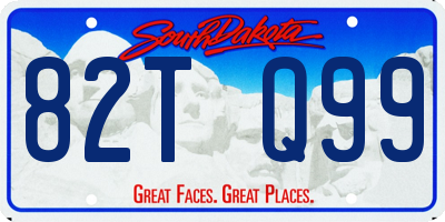 SD license plate 82TQ99