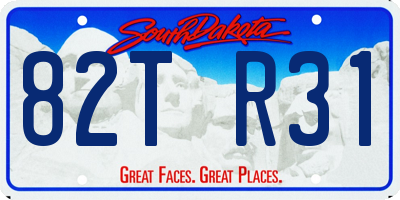 SD license plate 82TR31