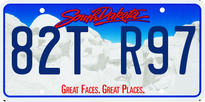 SD license plate 82TR97