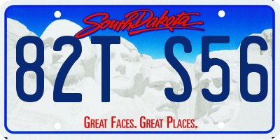 SD license plate 82TS56