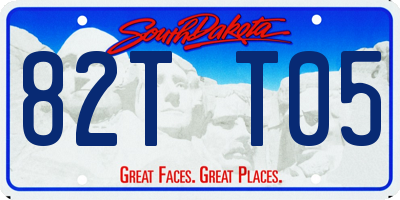 SD license plate 82TT05