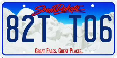 SD license plate 82TT06