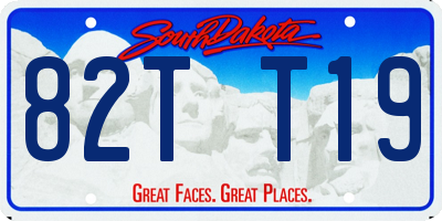 SD license plate 82TT19