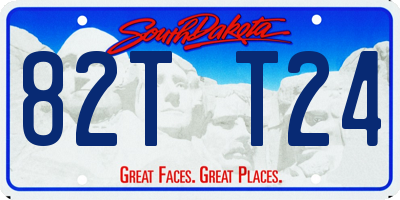 SD license plate 82TT24