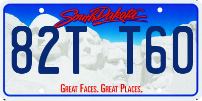 SD license plate 82TT60