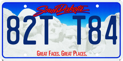 SD license plate 82TT84