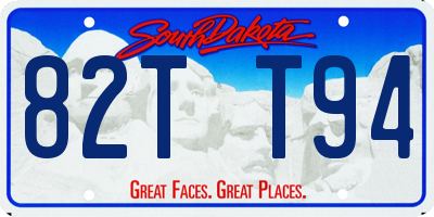 SD license plate 82TT94