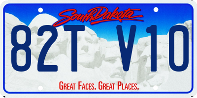 SD license plate 82TV10