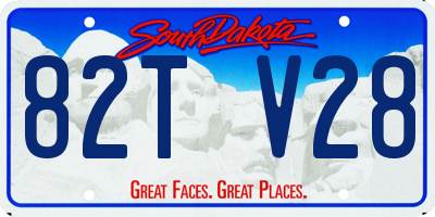 SD license plate 82TV28