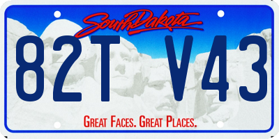 SD license plate 82TV43