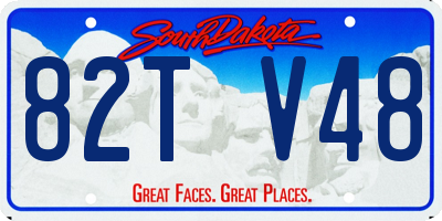 SD license plate 82TV48