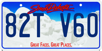 SD license plate 82TV60