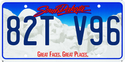 SD license plate 82TV96