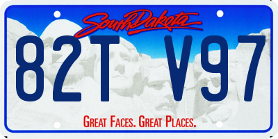 SD license plate 82TV97