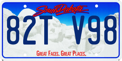 SD license plate 82TV98