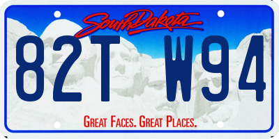 SD license plate 82TW94