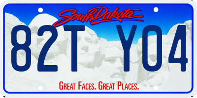SD license plate 82TY04