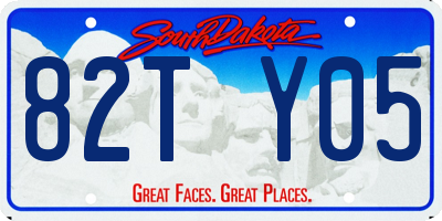 SD license plate 82TY05