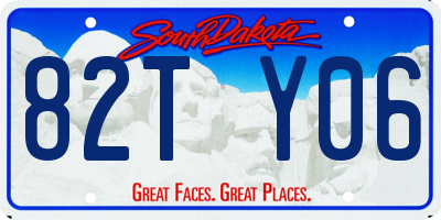 SD license plate 82TY06