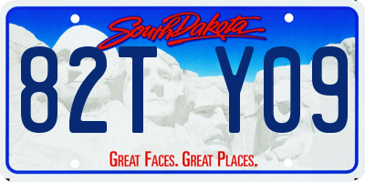 SD license plate 82TY09