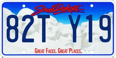 SD license plate 82TY19