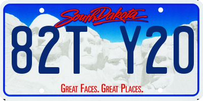 SD license plate 82TY20