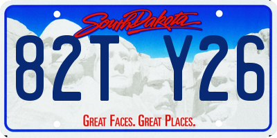 SD license plate 82TY26