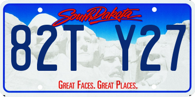 SD license plate 82TY27
