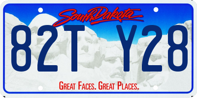 SD license plate 82TY28
