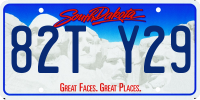 SD license plate 82TY29