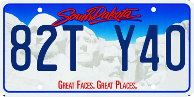SD license plate 82TY40
