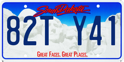 SD license plate 82TY41