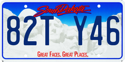 SD license plate 82TY46