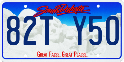 SD license plate 82TY50