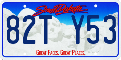 SD license plate 82TY53